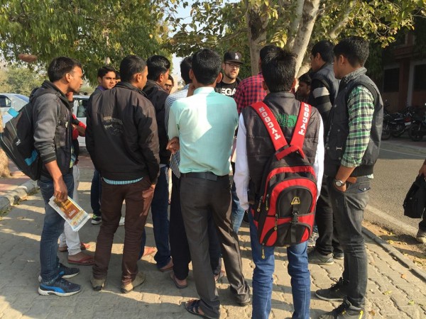 Vic and Crowd in Jaipur