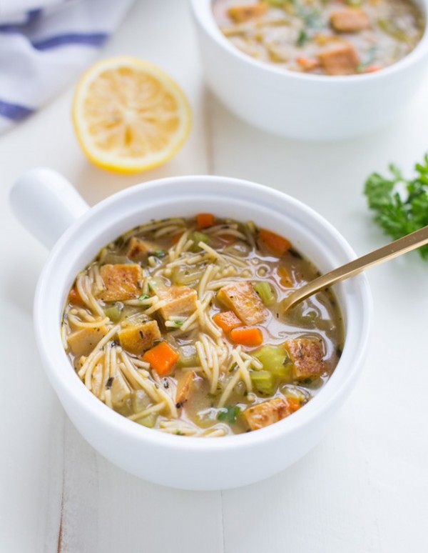 Tofu Chicken Noodle Soup